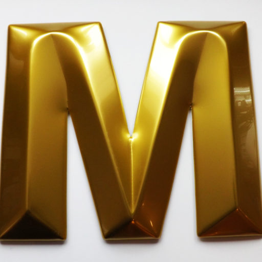 gold moulded letters